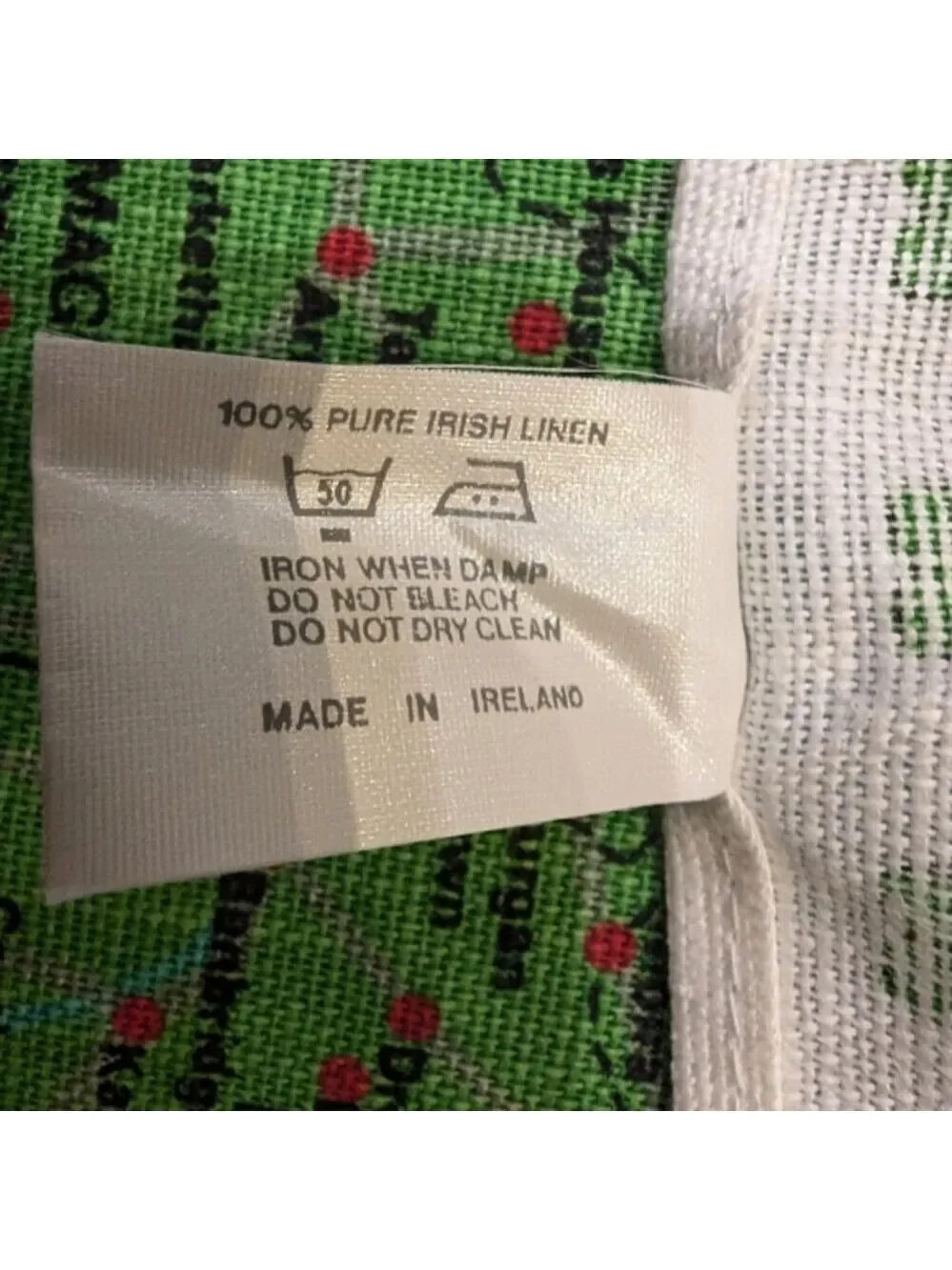 Vintage Ulster Irish Linen Tea Towel Wall Hanging Northern Ireland - IE